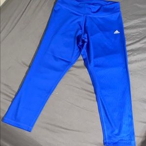 Royal Blue Adidas workout legging capri